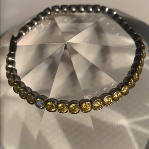 Yellow diamonique tennis bracelet